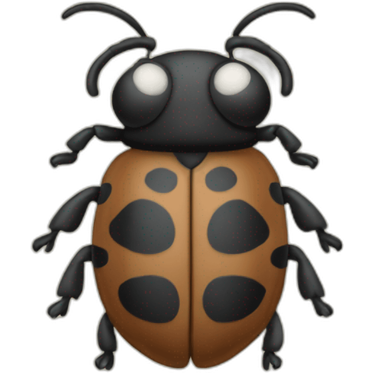 Cartoon Beetle with fur coat emoji