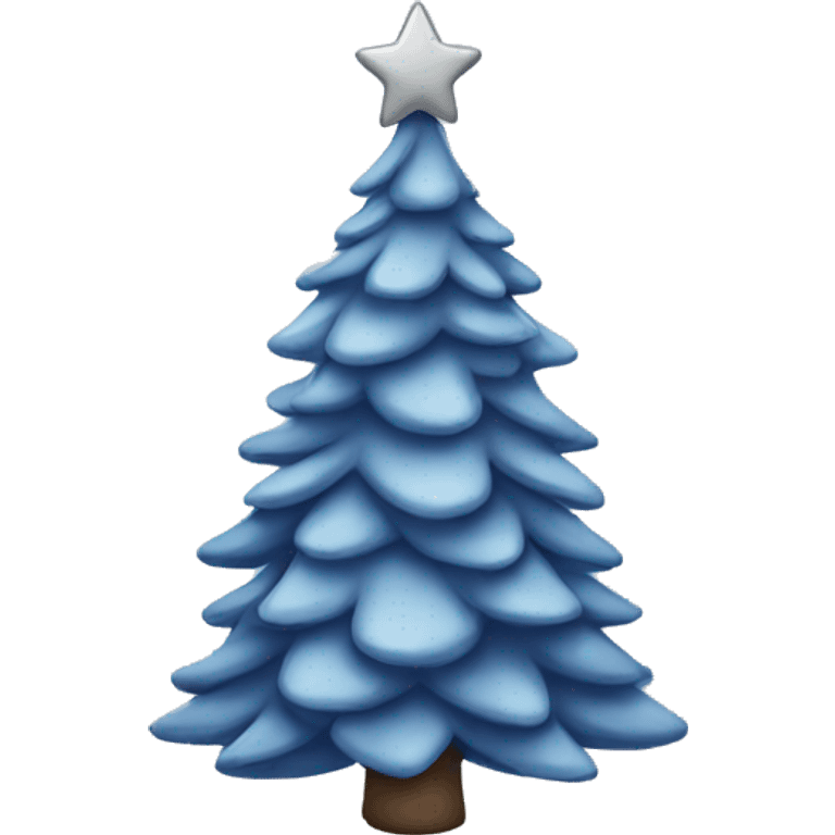 Blue grey Christmas tree emoji