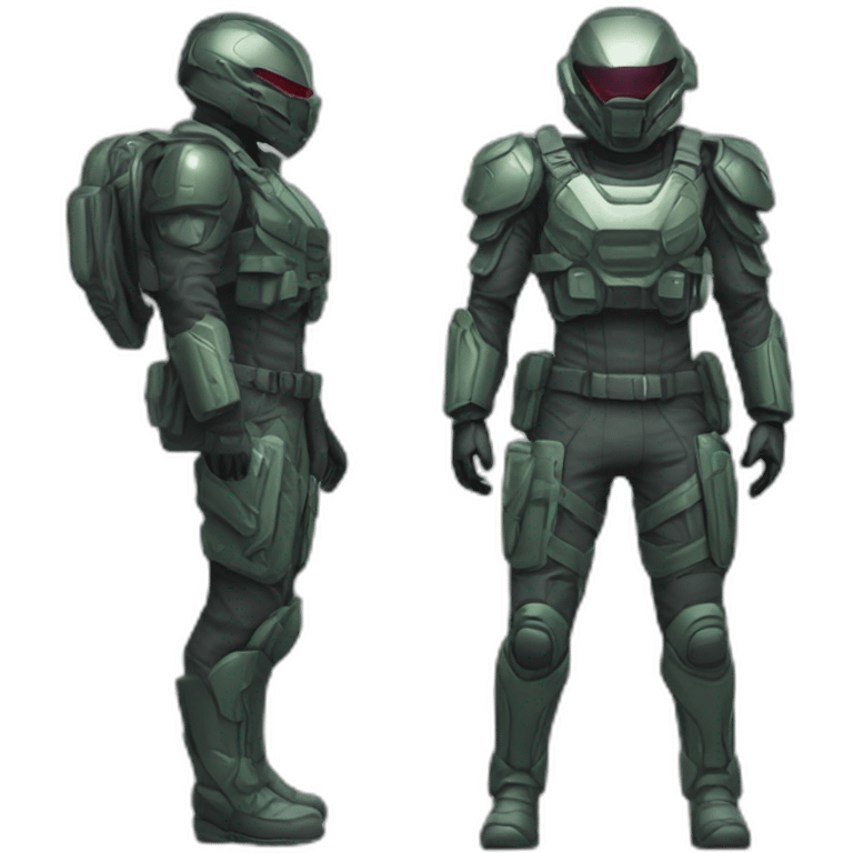 futuristic Phantom squad Infiltration armored pants invisible effect emoji