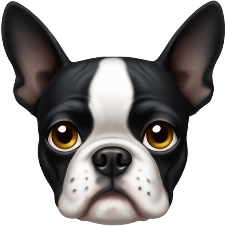 Boston terrier sad emoji