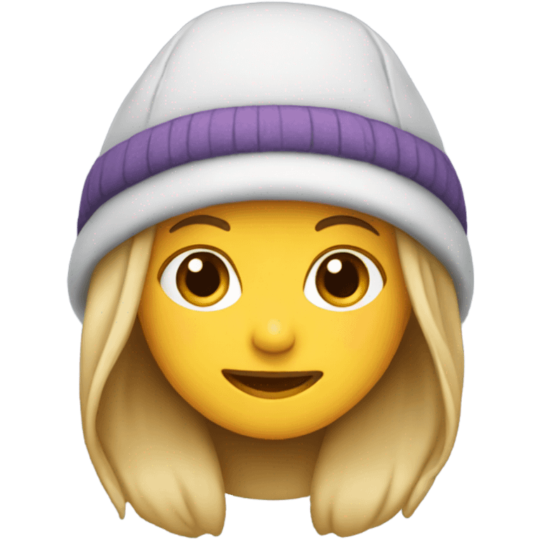 girl in a hat with earflaps emoji