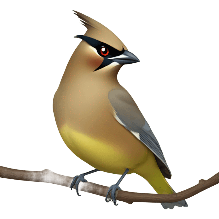 Eastern Cedar waxwing  emoji