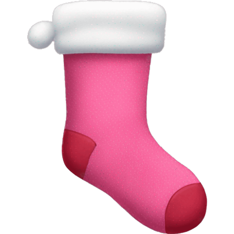 Pink Christmas socks  emoji