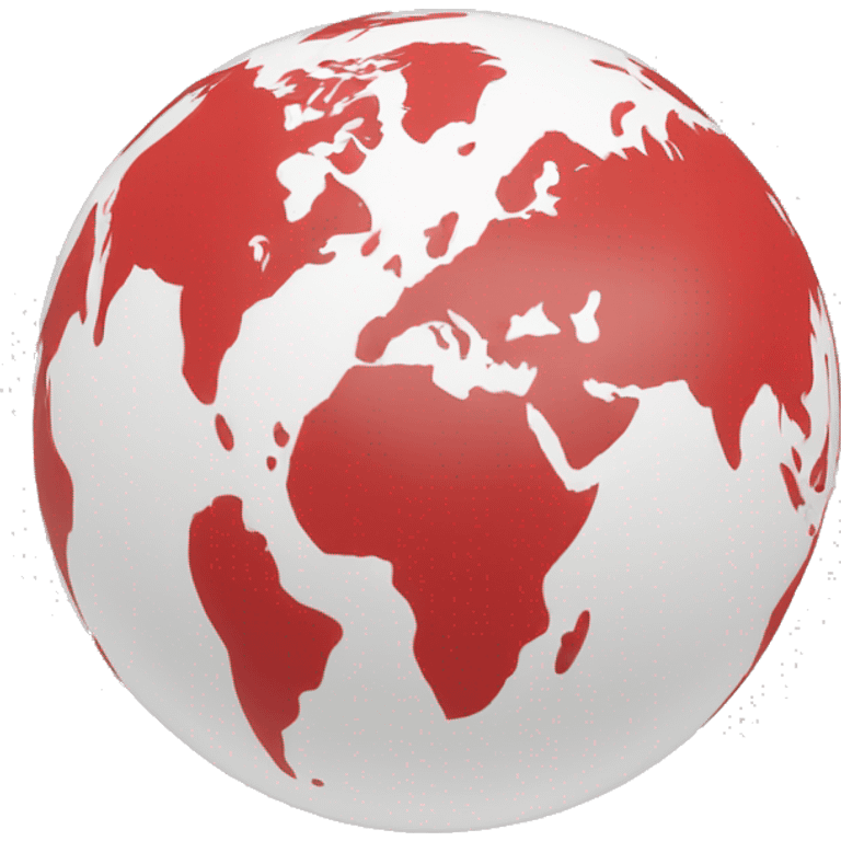 Red globe with vertical white lines emoji