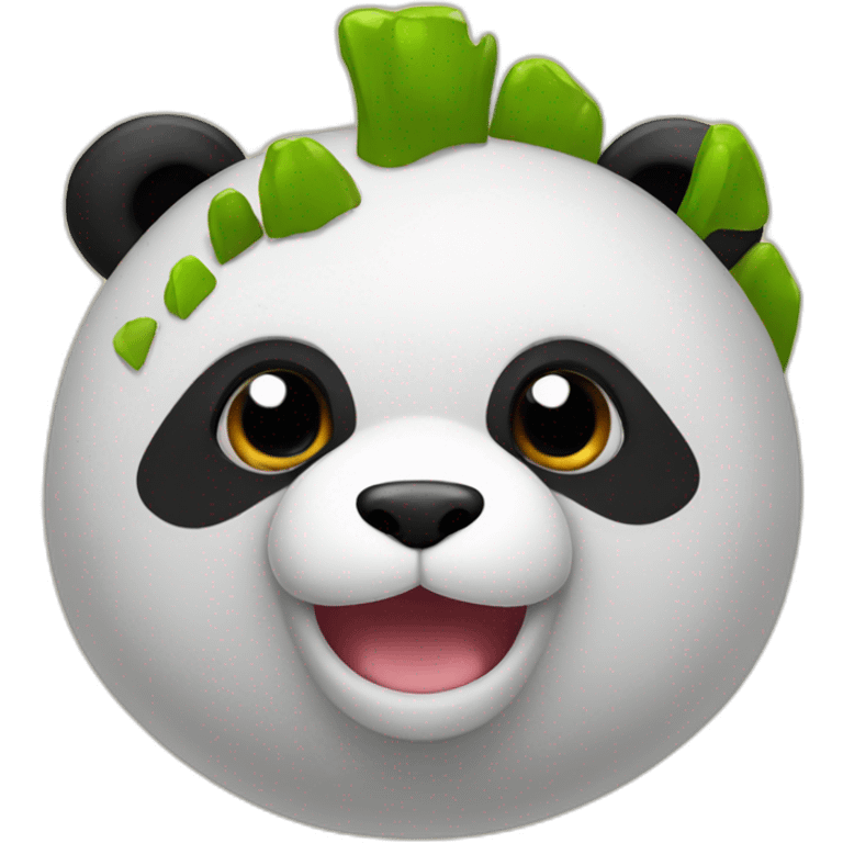 A panda bear mixed with a dinosaur emoji