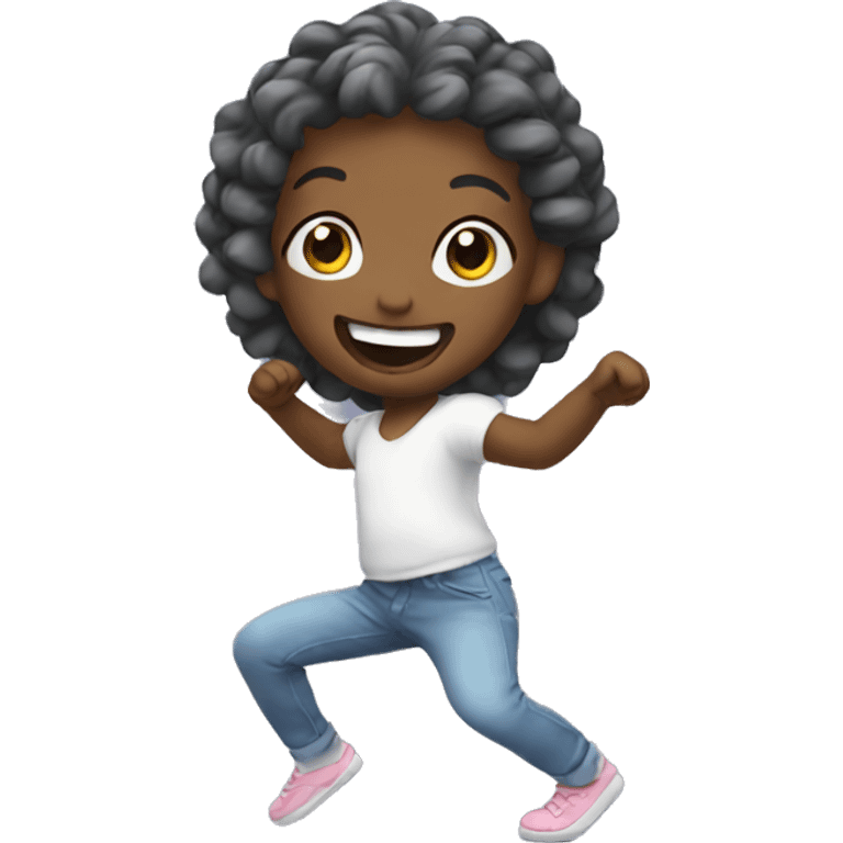 cute emoji with dancing emoji