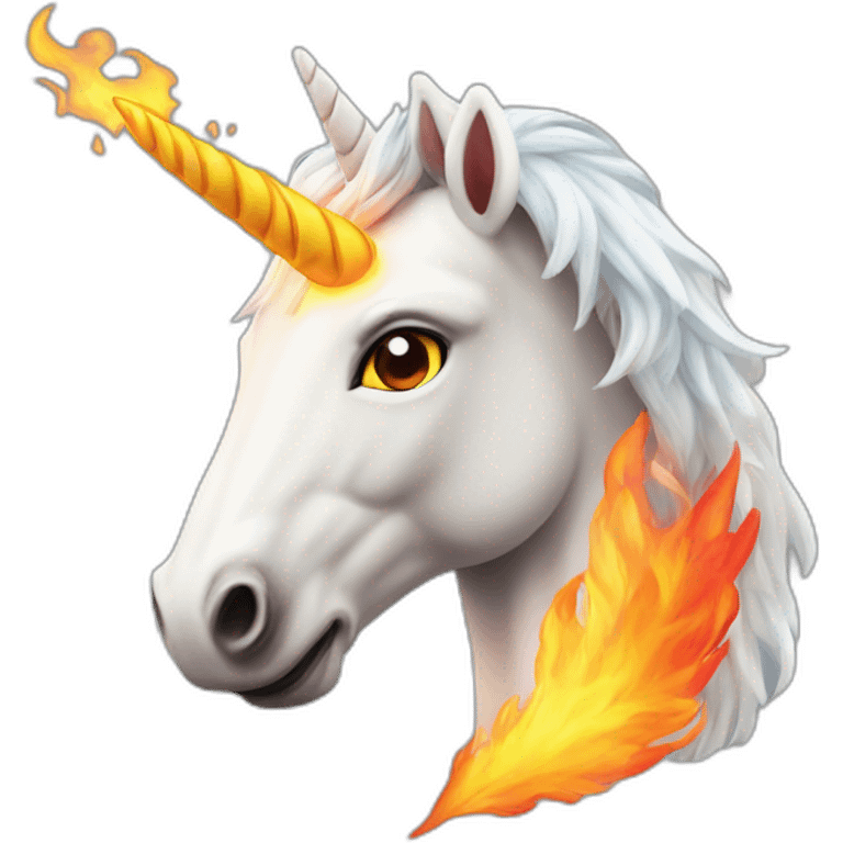 Unicorn-on-fire emoji