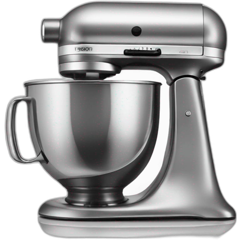 Silver Stand mixer with clear glass bowl emoji