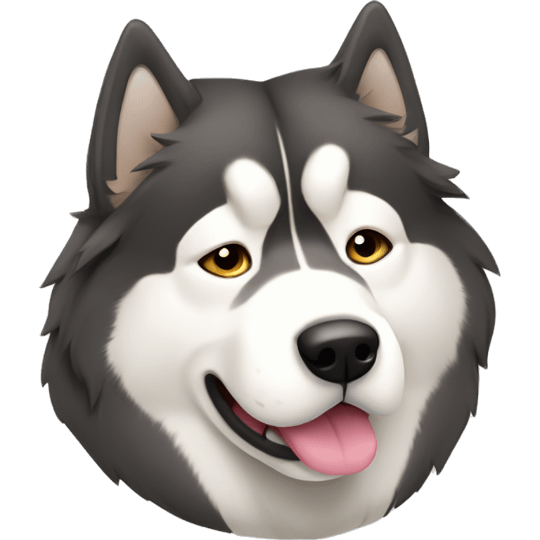 very tired Alaskan Malamute emoji