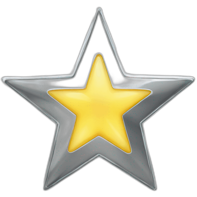 Chrome sparkle star emoji