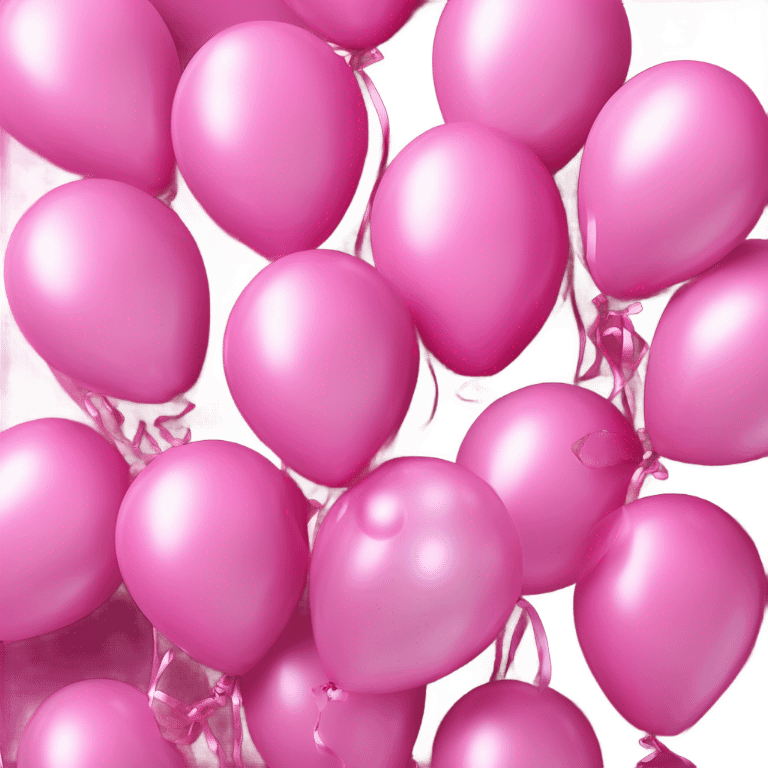 Birthday balloons pink emoji