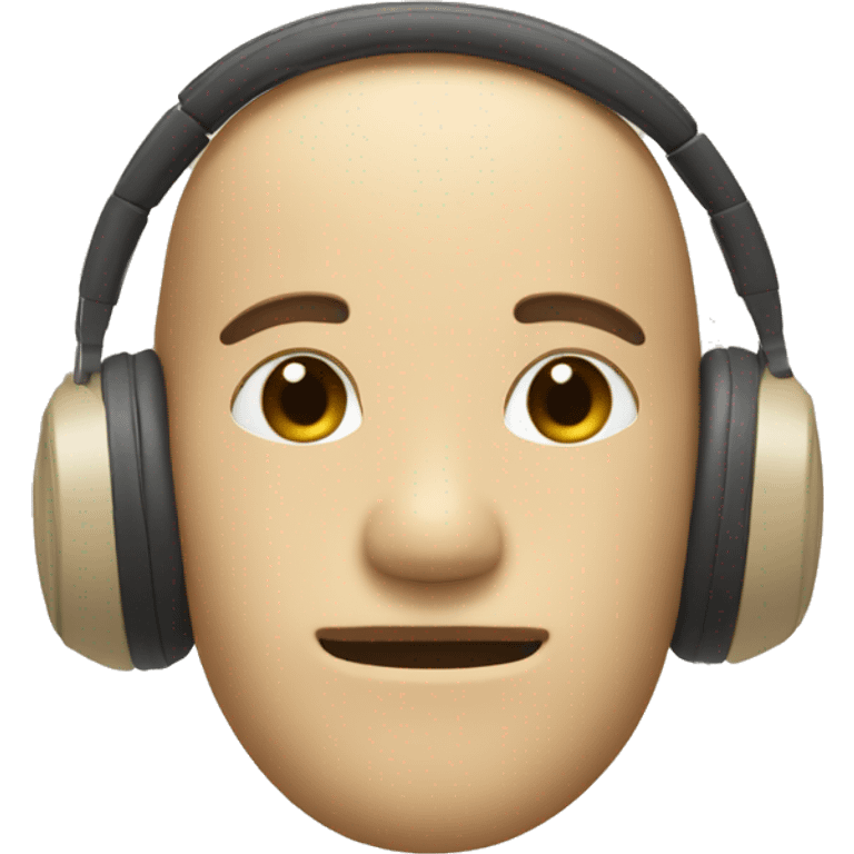 Beige over head headphone  emoji