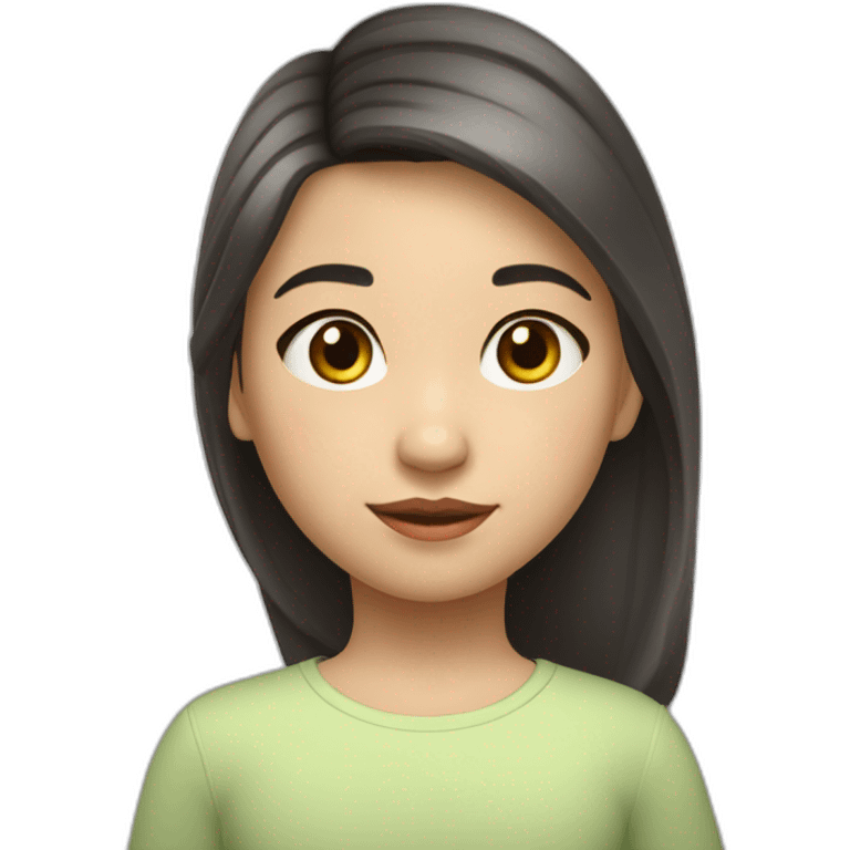 Niña de 4 años piel blanca cabello chino y corto y pestañas largas emoji