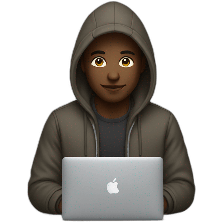 designer with hoodie and a macbook emoji