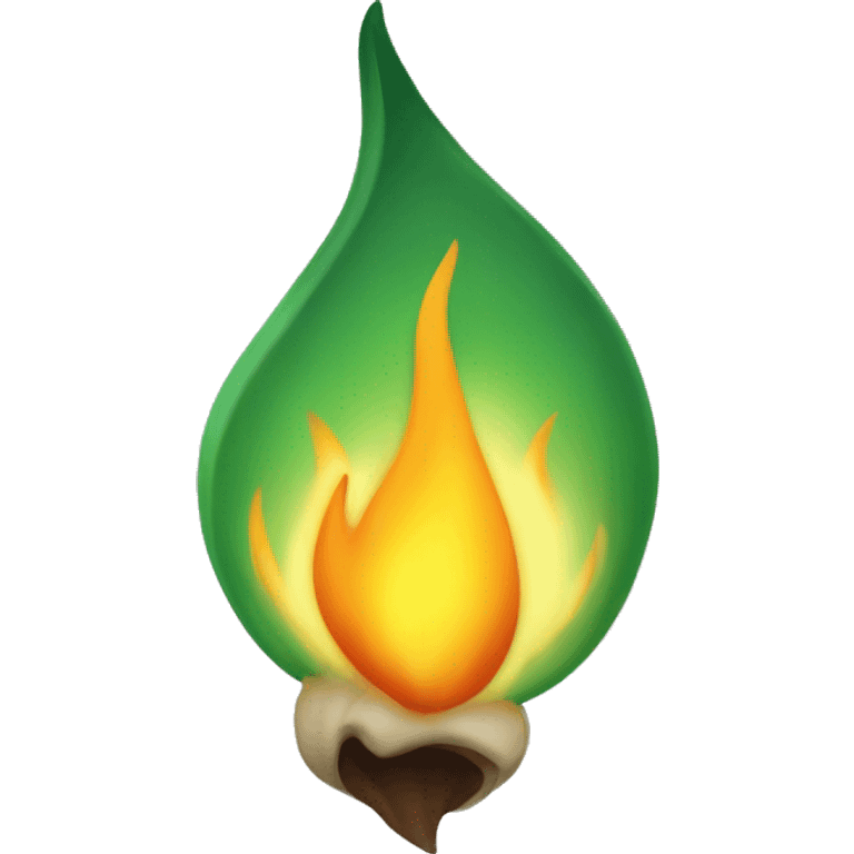 Flamme verte emoji