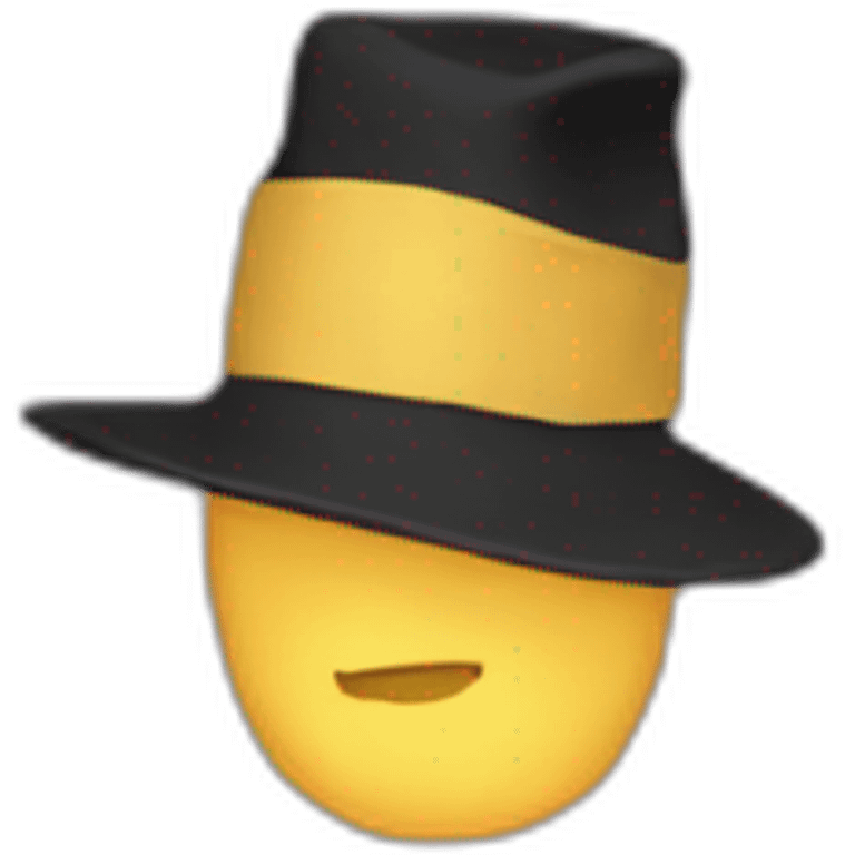 Raising the hat out of respect emoji