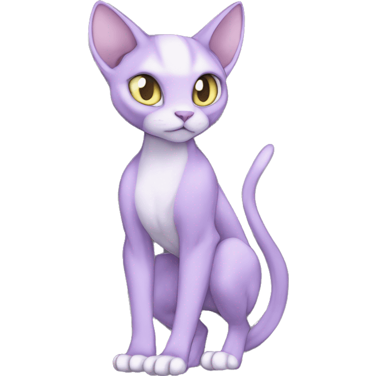 Anthro Mewtwo-Cat-Sphynx-FurSona-Fakemon Nebula Full Body emoji