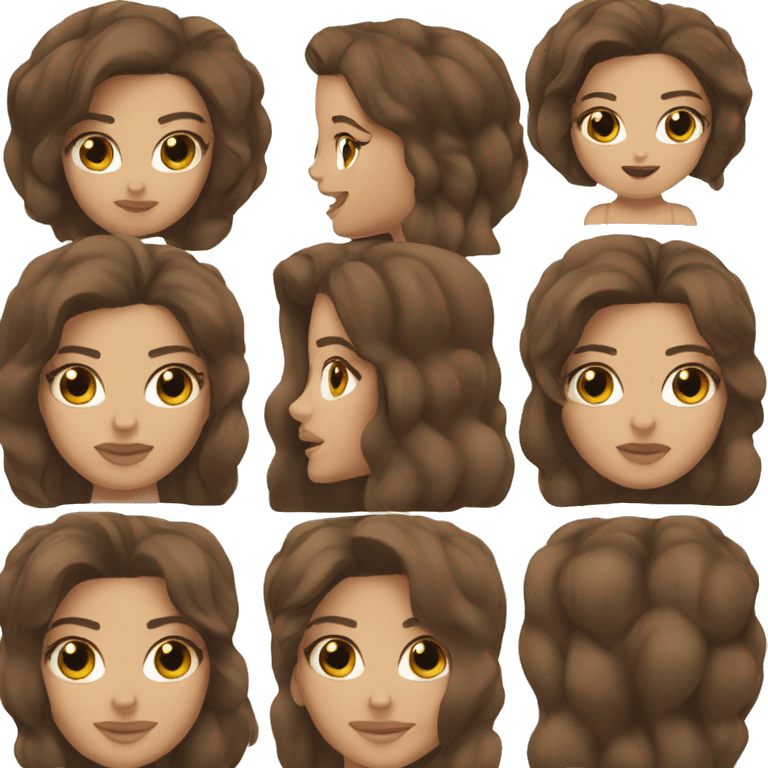 Kendall Jenner with brown hair emoji