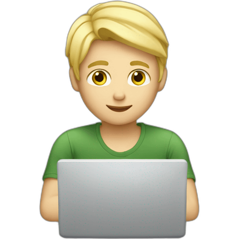 blond-boy-working-at-pc emoji