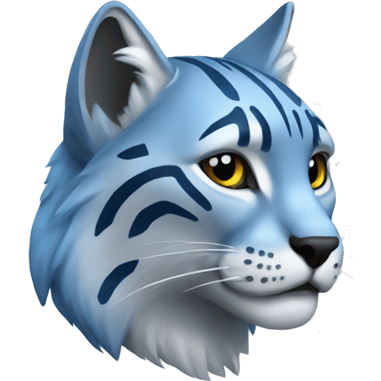 A blue lynx emoji