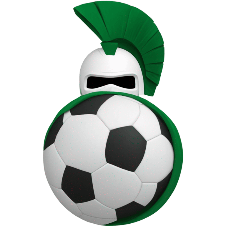 Spartans with a soccer ball emoji