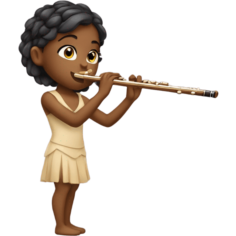 pretty girl playing flute emoji