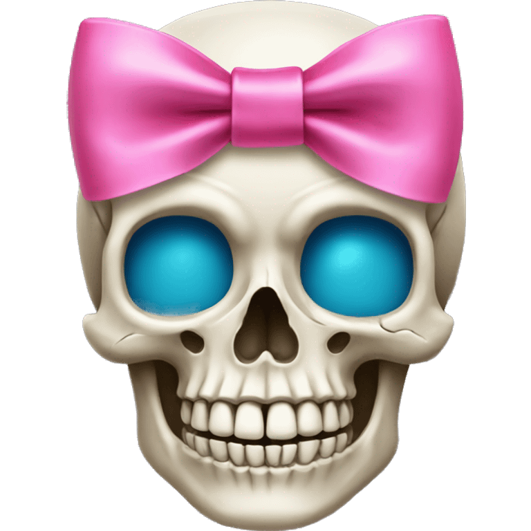 Skull with a pink bow emoji