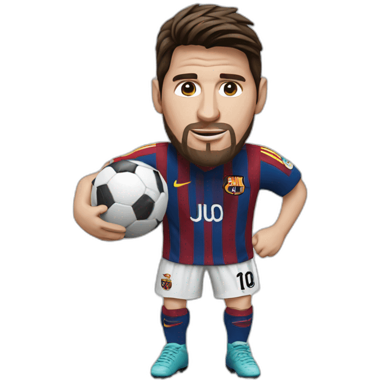 lionel messi holding a ball emoji