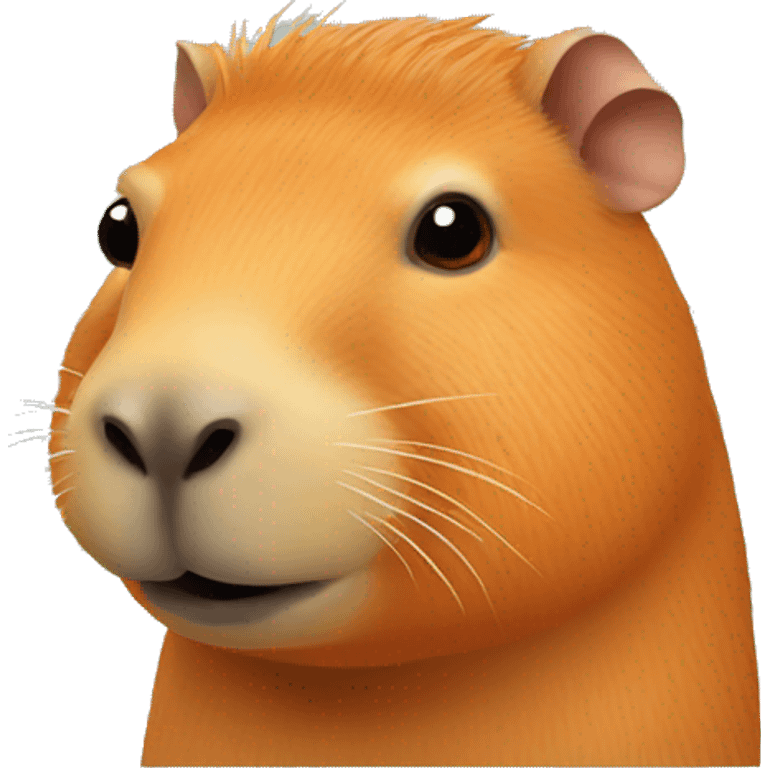 capybara with orange on this head emoji