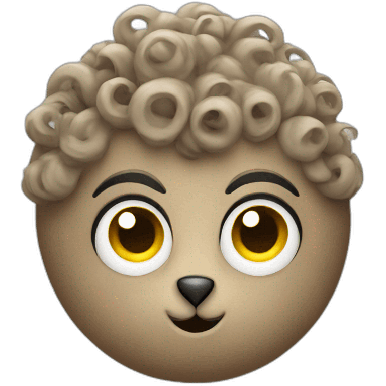 Owl with curly haircut emoji