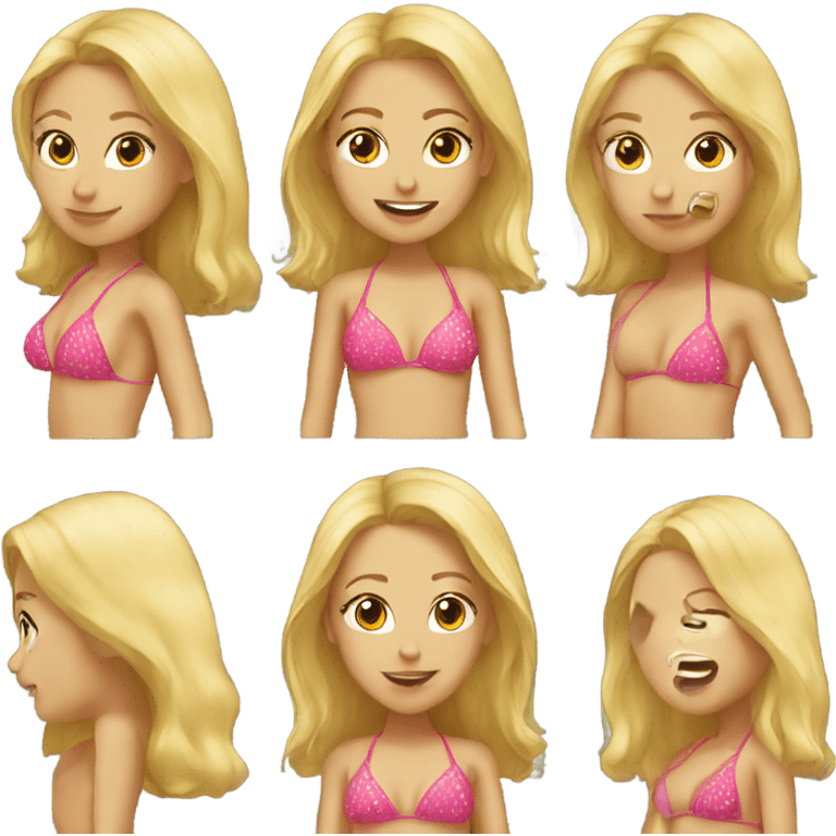 Blonde girl in bikini emoji