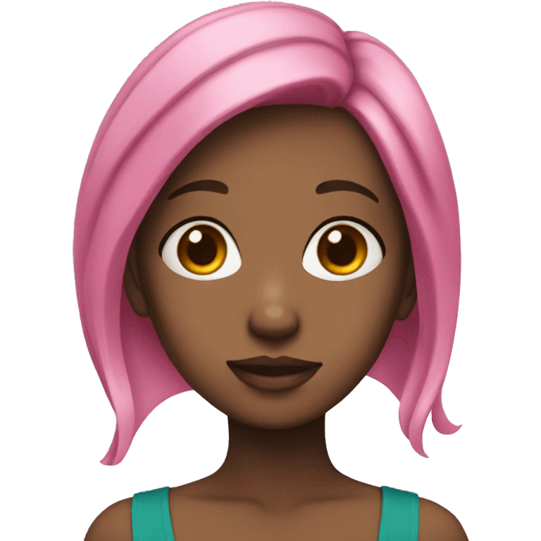 girl with teal and pink hair  emoji