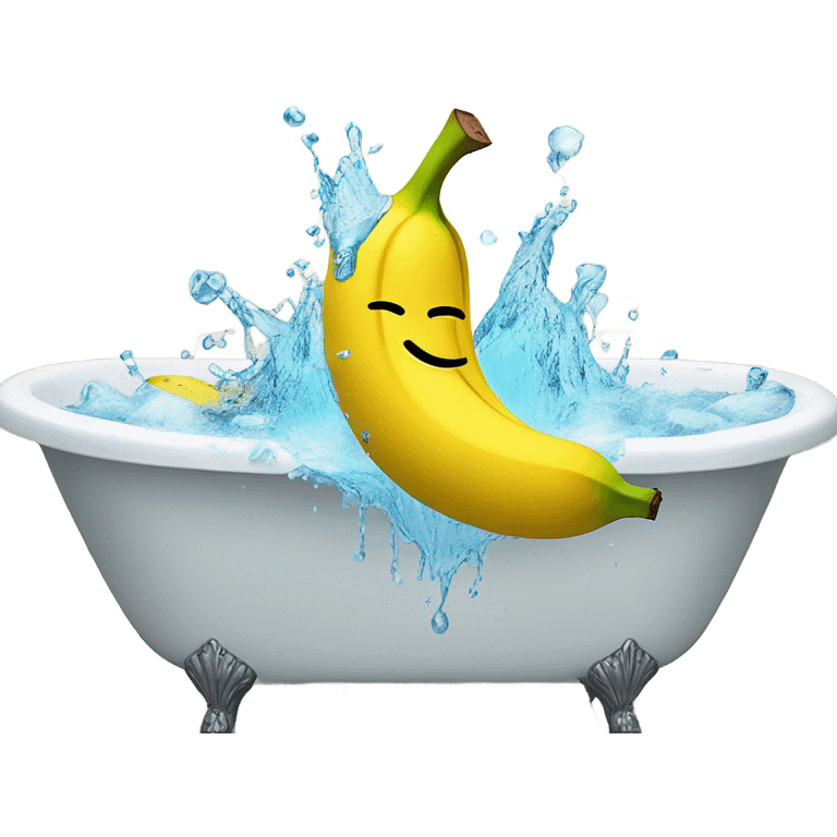 Money eating bananas while taking a bath  emoji