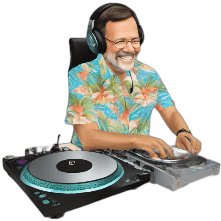 mariano rajoy dj session hawaii shirt emoji