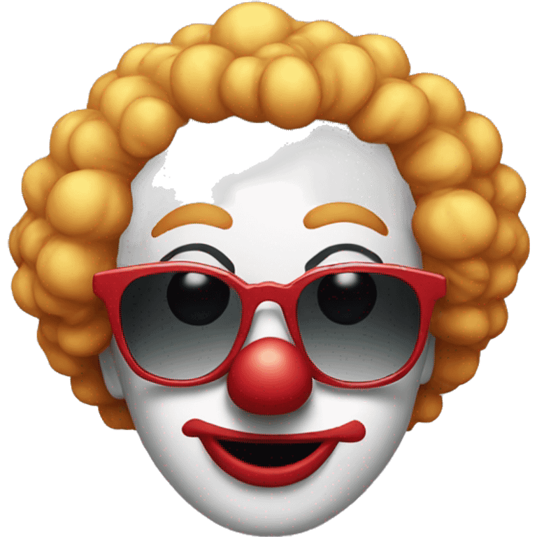 Clown with sunglasses emoji