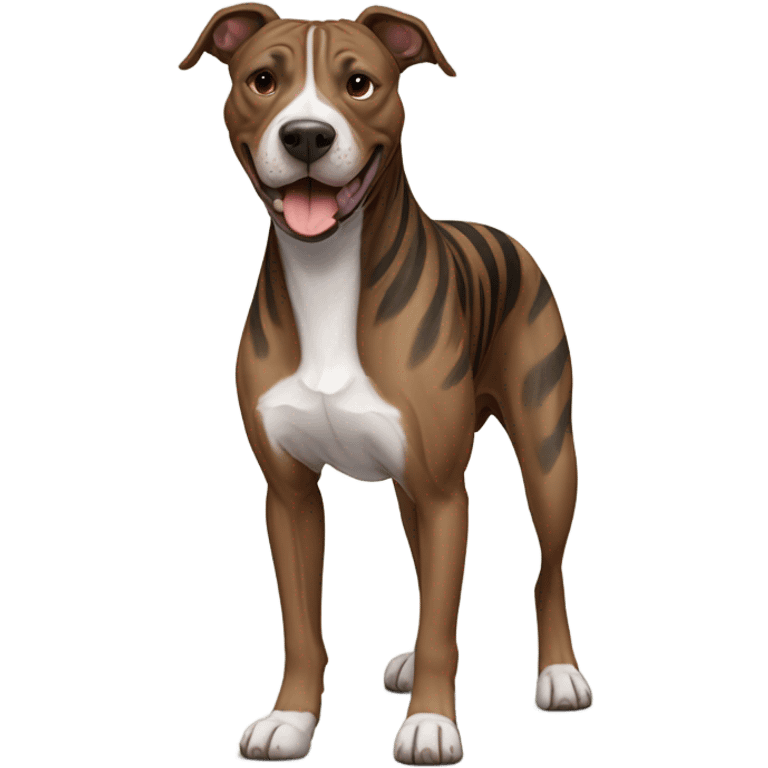 Pitbull greyhound mix brindle  emoji