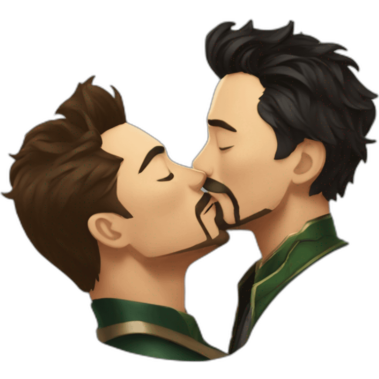 Tony Stark kissing Loki emoji