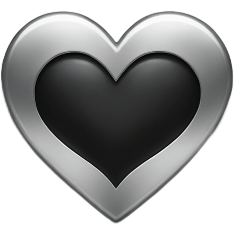 chrome black heart  emoji