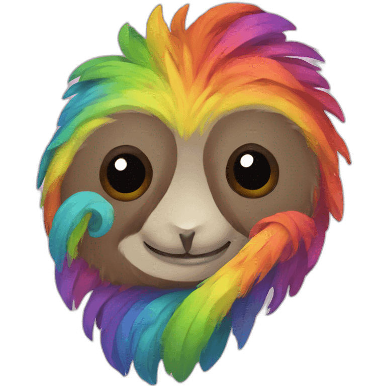 rainbow sloth emoji