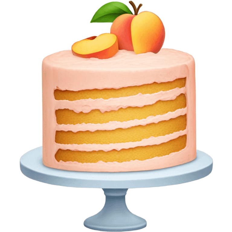 Cake peach emoji