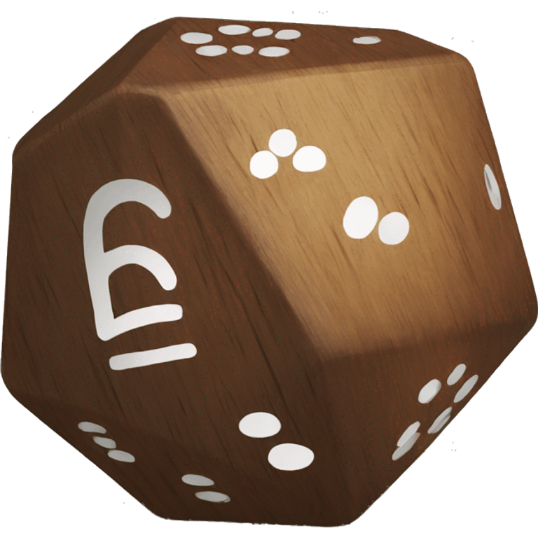 wooden d20 dice 2 emoji