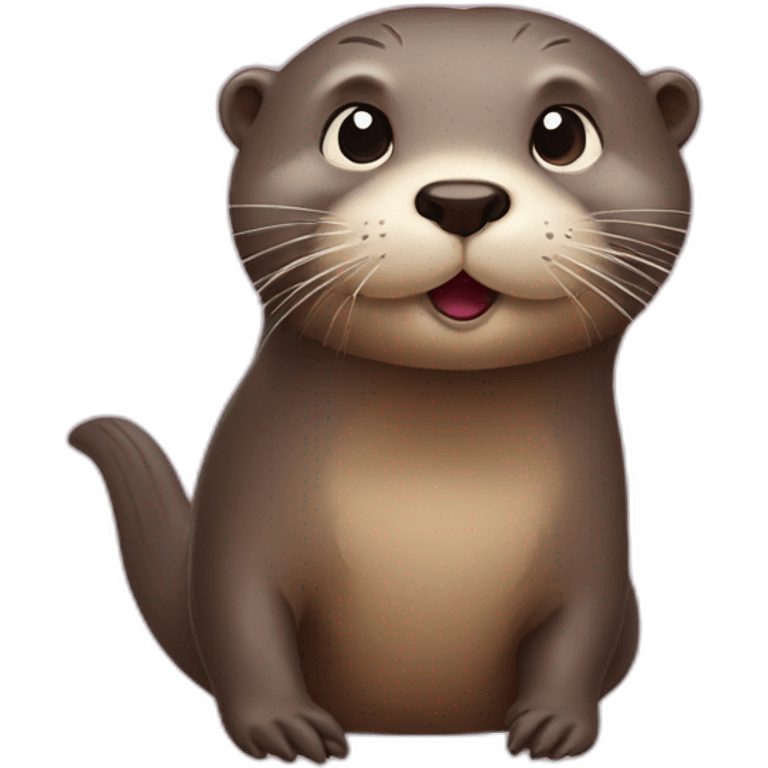 otter with eyes of heart, hearted eyes emoji