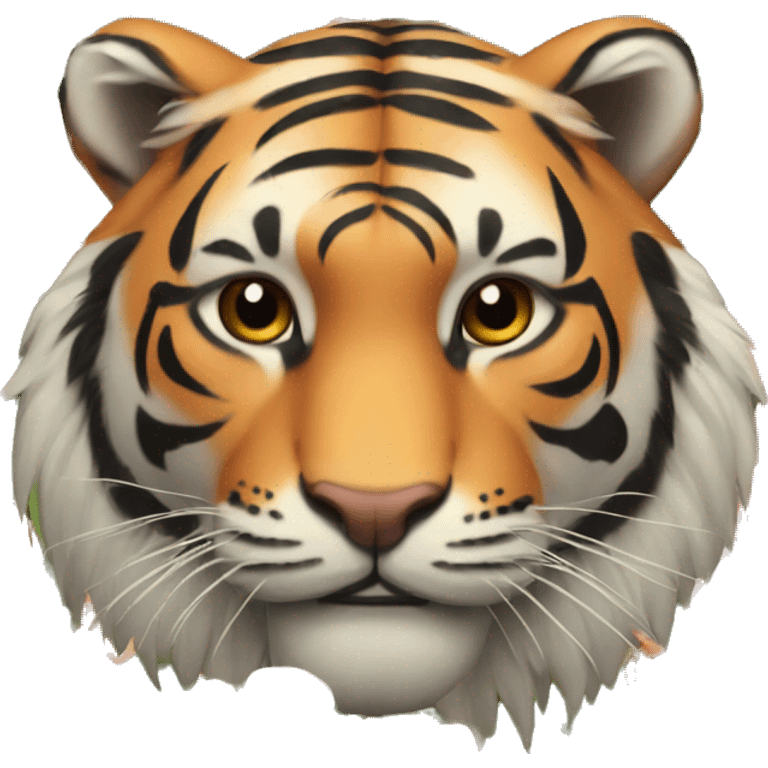 tiger with flowers emoji