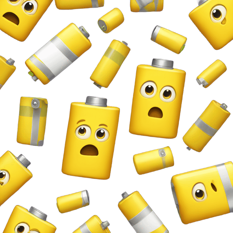 Yellow worried battery emoji