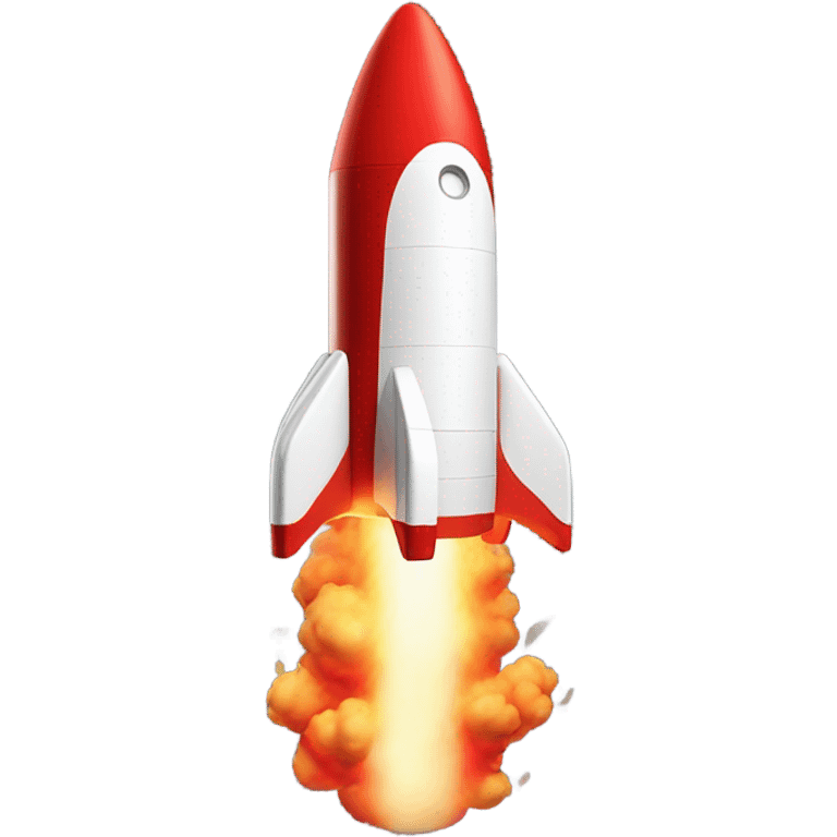 red rocket lift off emoji