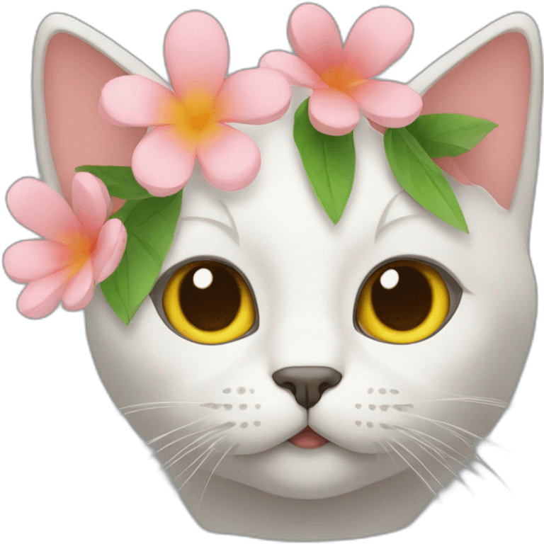 cat with flowers emoji