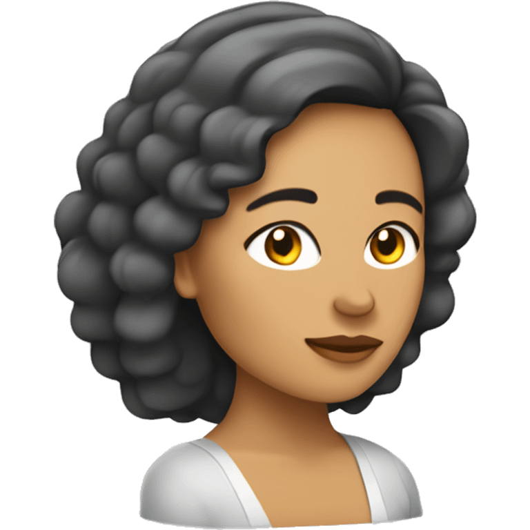 Mujer de cabello corto dormida emoji