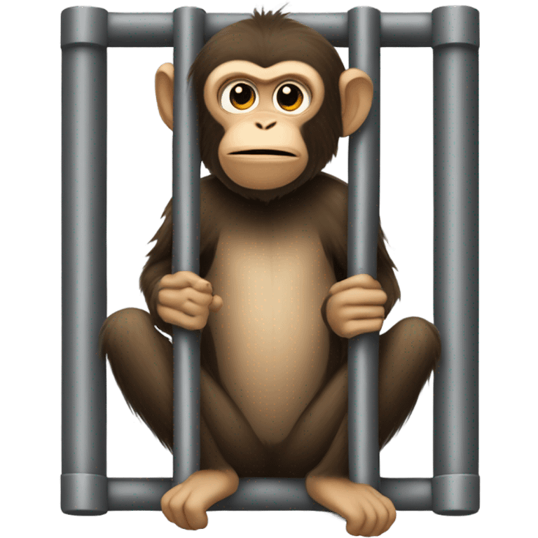 Monkey in jail emoji