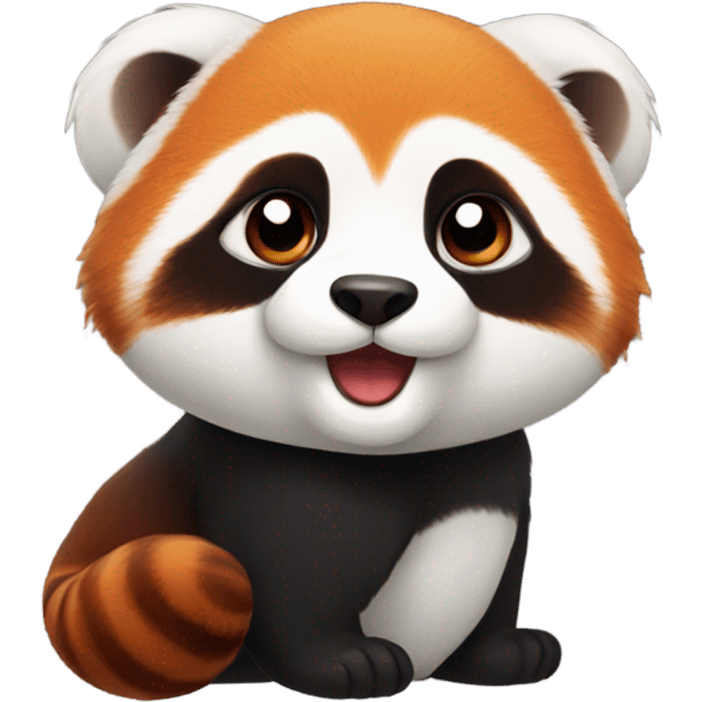 Cute Lesser panda emoji