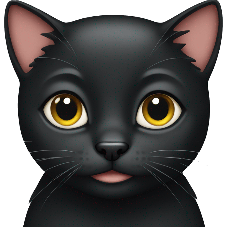 A cute black cat emoji